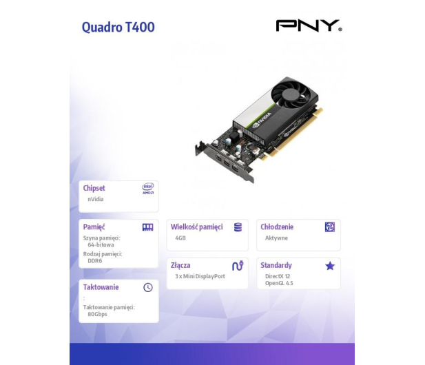 PNY Quadro T400 4GB DDR6 - 722479 - zdjęcie 5
